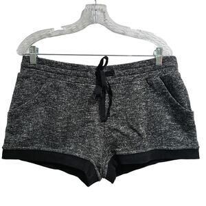 Fabletics Izzie Short Gray Black Pockets Drawstring Running Workout Large # 564